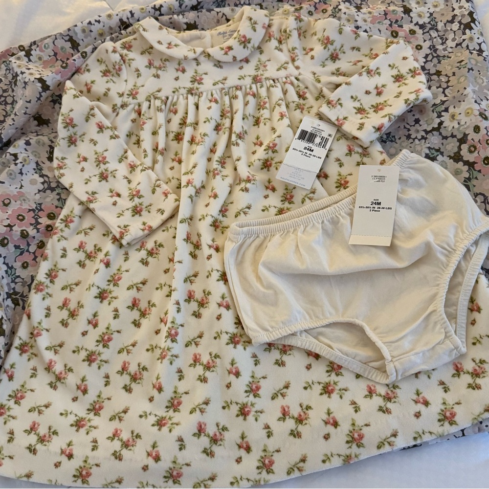 Floral Baby Dress with Bloomers
